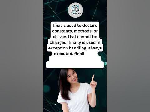 Java Interview Question #9: Final vs Finally vs Finalize? #interview # ...