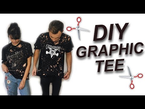HOW TO: DIY DISTRESSED GRAPHIC TEE - YouTube
