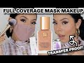 FLAWLESS MASK MAKEUP ROUTINE🔥|| FULL COVERAGE + TRANSFER PROOF  GLAM TIPS & TRICKS
