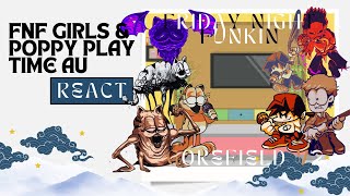 FNF Girls & Poppy PlayTime AU React | Friday Night Funkin Gorefield V2 | FNF Mod