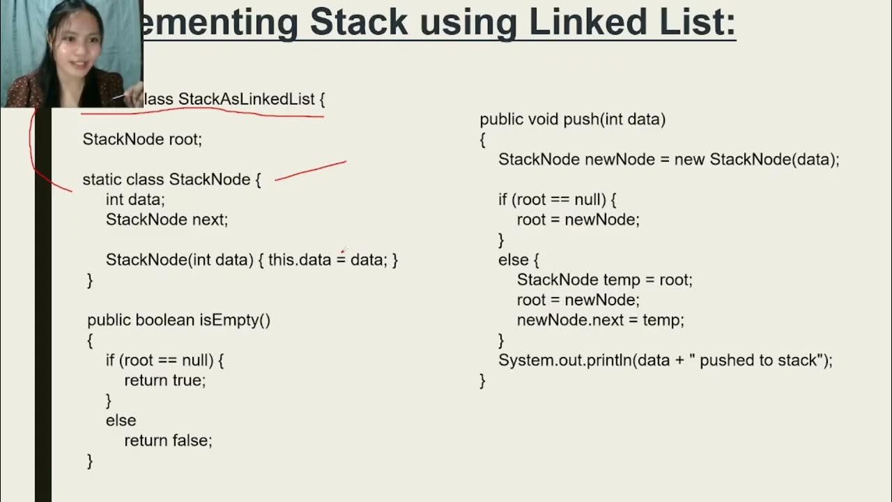 Implementing Stack using Linked List - YouTube