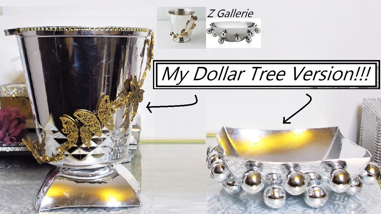 Z GallerieInspired Ice Bucket & Candy Dish Dollar Tree DIY YouTube
