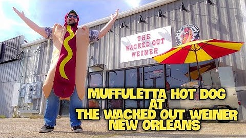 Muffuletta Hot Dog at The Wacked Out Weiner New Orleans