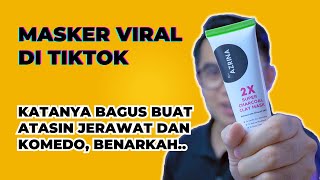 Nyobain Masker Buat Komedo yang Viral di Tiktok, AZRINA 2X Super Charcoal Clay Mask | CHIWANK MOUW