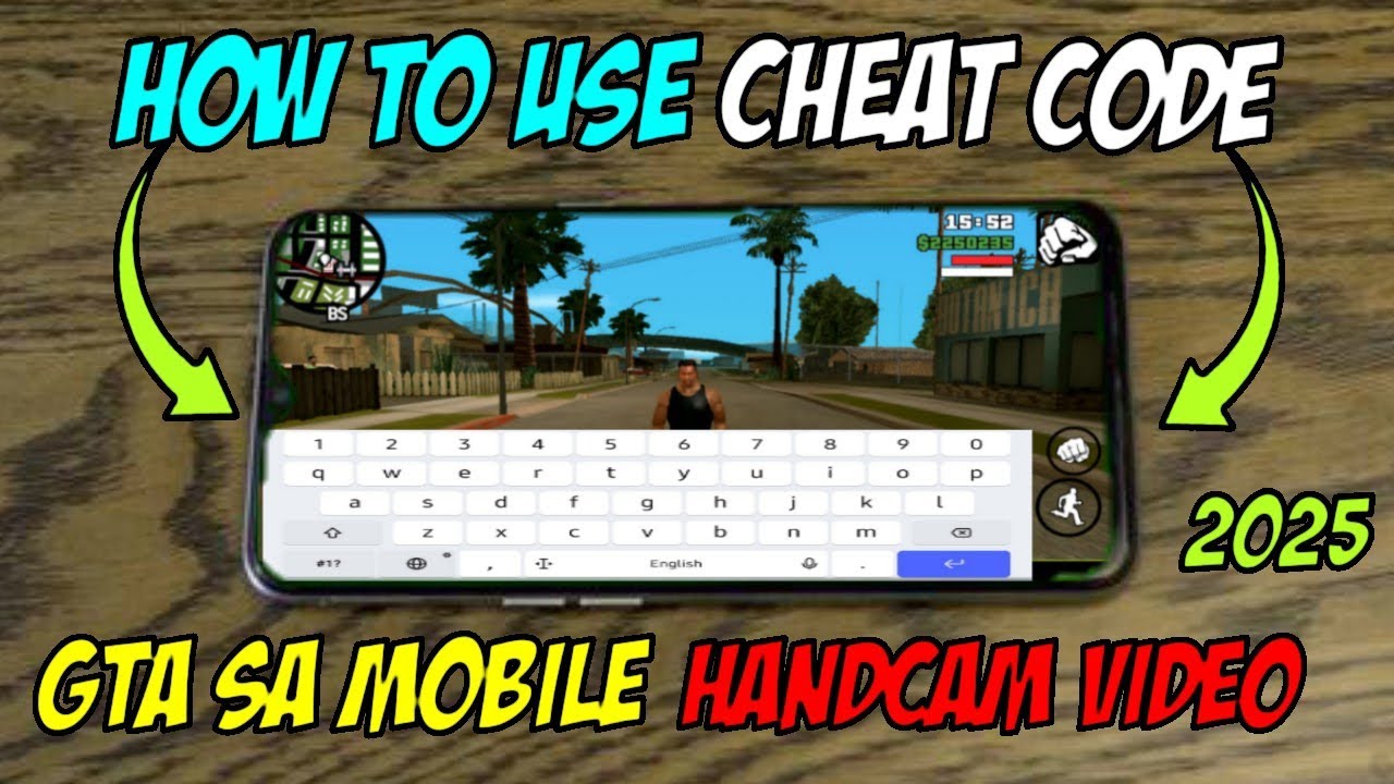 How to use cheat code Gta Sa in android mobile handcam Video - YouTube