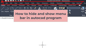 How to hide and show menu bar