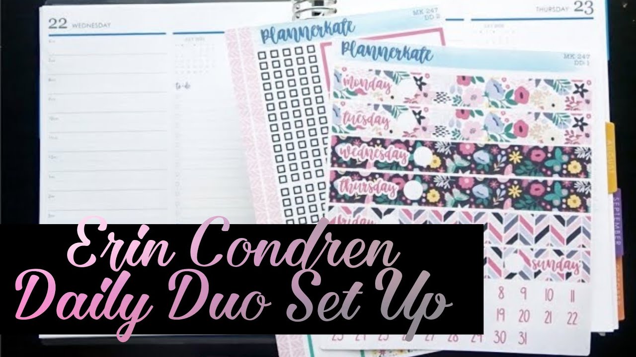 Erin Condren Daily Duo Set Up - YouTube