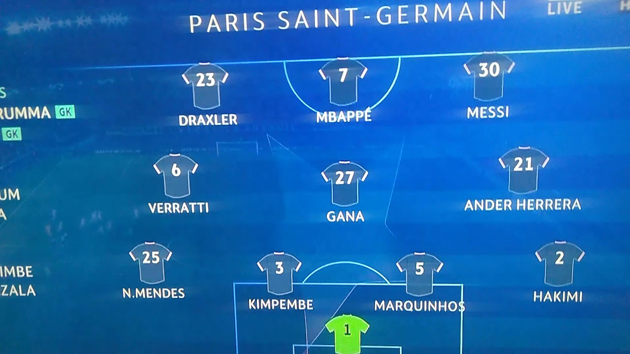 PSG vs Leipzig lineup champions league 2021