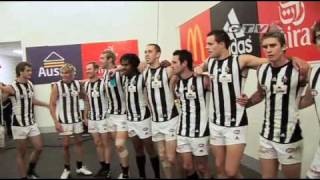 The Collingwood Magpies sing Good old Collingwood Forever after defeatinig the navey blues