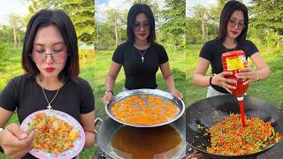 Amazing cooking deep fried egg fry rice recipe