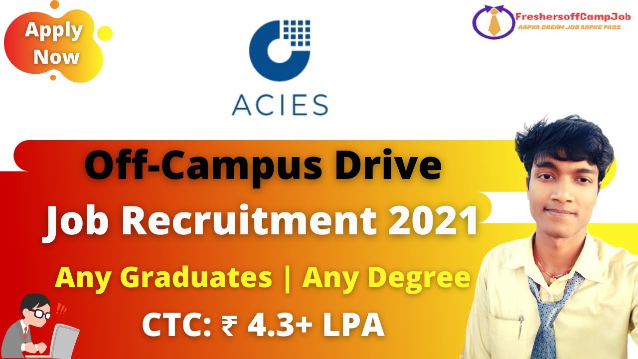 Acies Freshers Off-Campus Recruitment Drive | Any Graduate | Any Batch | Top Latest Job Updates