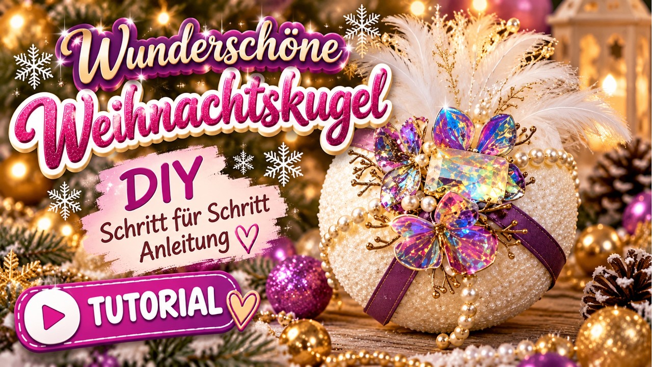 Zauberhafte Weihnachtskugel selber machen 🎄✨ Schritt-für-Schritt DIY Weihnachtsdeko