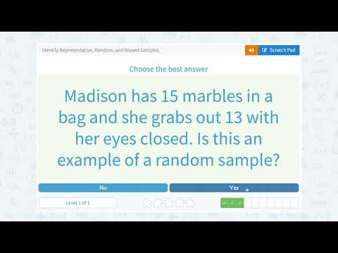 6.86 Identify Representative, Random, and Biased Samples