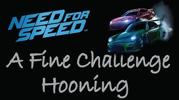 Need for Speed- a Fine Challenge- Fine From Hooning