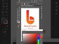 Easy Letter B Logo Design Tutorial in Illustrator #howto #logo #shorts
