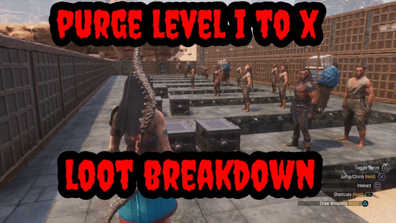 Conan Exiles Age of War Chapter 2 Purge Loot Breakdown Levels 1 to