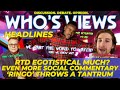 Whos views headlinesrtds egoringo throws a tantrumgatwa doctor who livestream