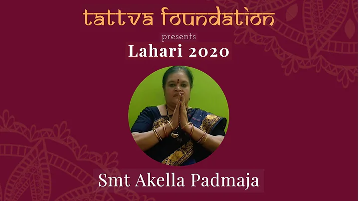 Smt  Padmaja Akella | Chinthayamam | Lahari 2020 |...