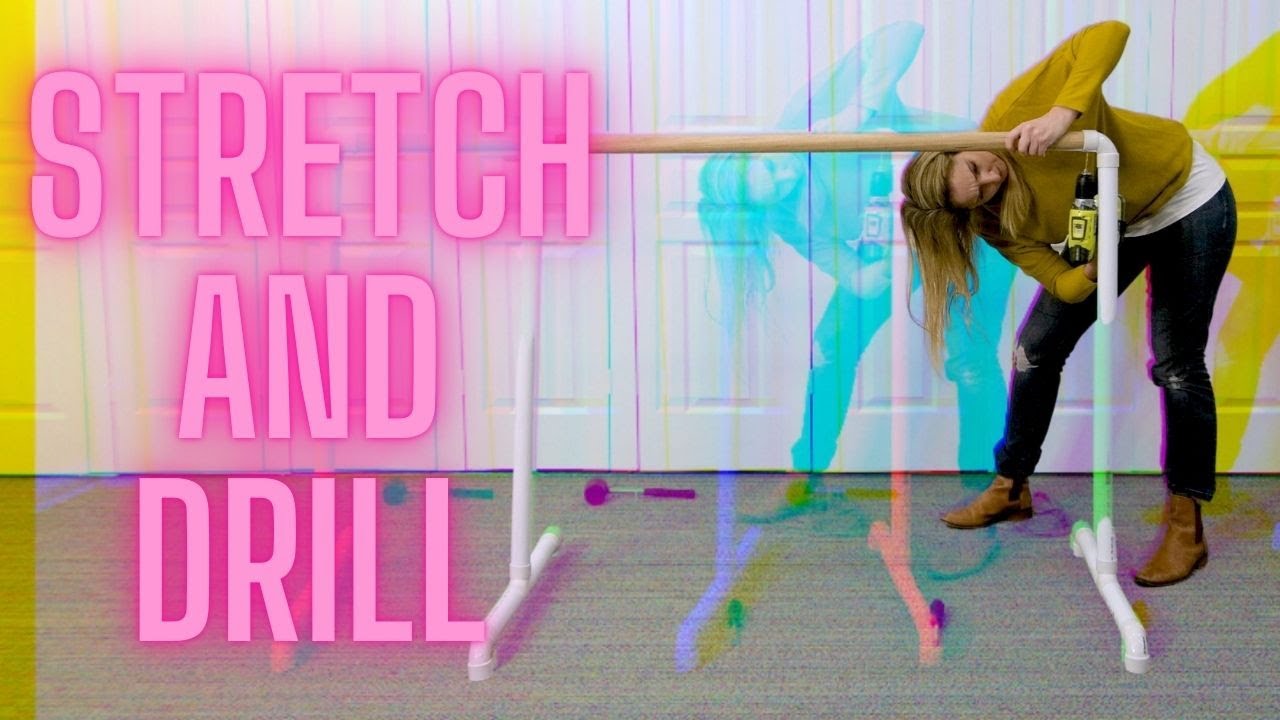 DIY Ballet Barre Single barre with wood and PVC pipe 1 or two designs Video Tutorial YouTube