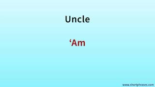 Learn Egyptian Arabic 500 Phrases say ''Uncle''