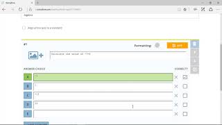 Adding a Multiple Choice Question  to Socrative