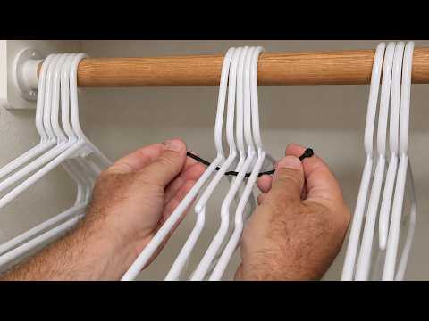 Tie 4 Hangers Together For This Genius Closet Idea
