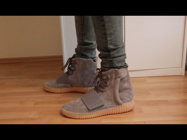 Adidas Yeezy 750 Boost(Light Grey/Gum W/On Review YouTube
