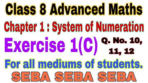Class 8 Advanced Maths Exercise 1(C) | System of numeration | Binary numbers | Advanced Maths