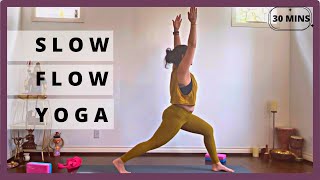 30 MIN Feel Good Slow Flow Yoga | Indian yoga girl