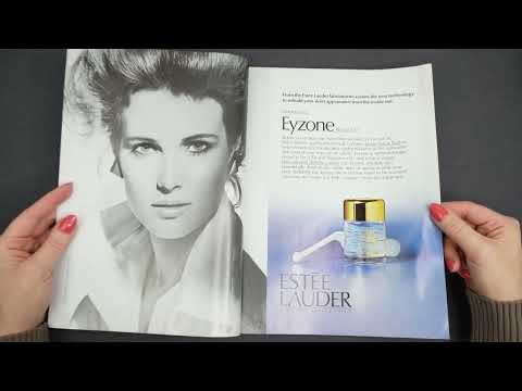ASMR Vintage Magazine Flip Through | British Vogue November 1987 (Tingly Page Turning Sounds)