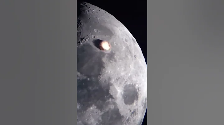 Live nasa telescope footage asteroid hitting moon #nasa #moon #telescope #asteroid