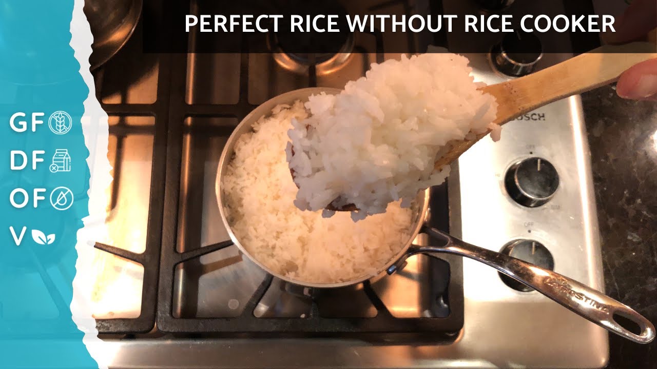 How to Make Fluffy Rice On Stove [Without Rice Cooker] Gluten Free
