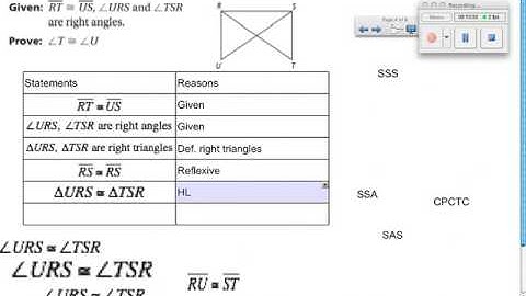 Congruence in Overlapping Triangles