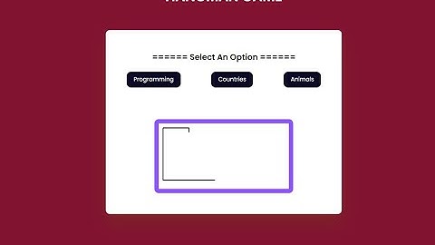 Hangman Game in VanillaJS
