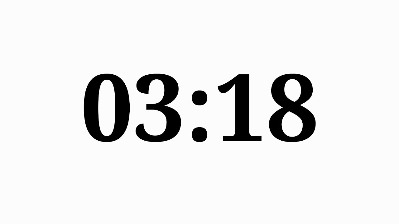 3 Minutes 18 Seconds Timer - YouTube