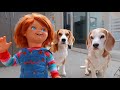 Dogs vs Chucky : Funny Beagles Louie & Marie