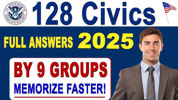USCIS New 128 Civics Questions And Answers Official 2025 Version | US Citizenship Interview 2025