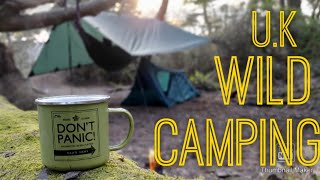 Wild Camping U.K, Woodland therapy. Camping with dog