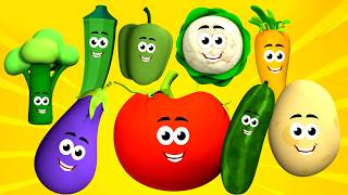 Ten Little Vegetables | Learn Numbers 1–10 | Nursery Rhymes & Baby Songs - LIVE