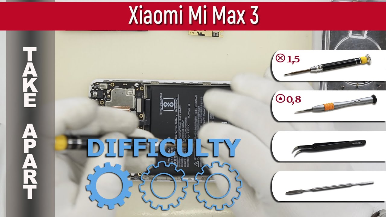 New How to disassemble 📱 Xiaomi Mi Max 3 M1804E4A Take apart Tutorial