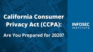 The california consumer privacy act (ccpa), which gives residents more
control over use of their data and regulators increased powers to
punish organizat...