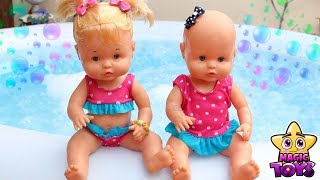 Aventuras de Bebés NENUCO HERMANITAS TRAVIESAS Baño en el JACUZZI y Vacaciones en Hotel - YouTube