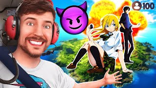 Mr Beast in ANIME | Last to Leave Island WINS $1,000,000