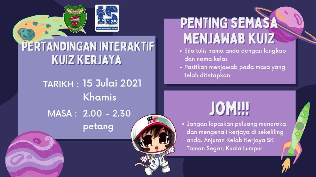 Pertandingan Kuiz Kerjaya Skts 2021 Youtube