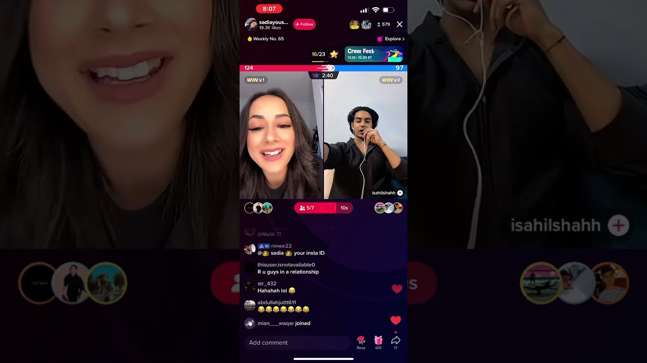 Sadia yousuf or sahil ki larai sabke samne relationship ka izhar ♥️ #trending #tiktokers