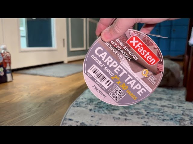 XFasten Double Sided Carpet Tape - 2” x 10 yds, 1” Core Residue-Free Heavy  Duty Carpet Tape for Area Rugs Over Carpet, Keep Rug in Place, Surface Safe