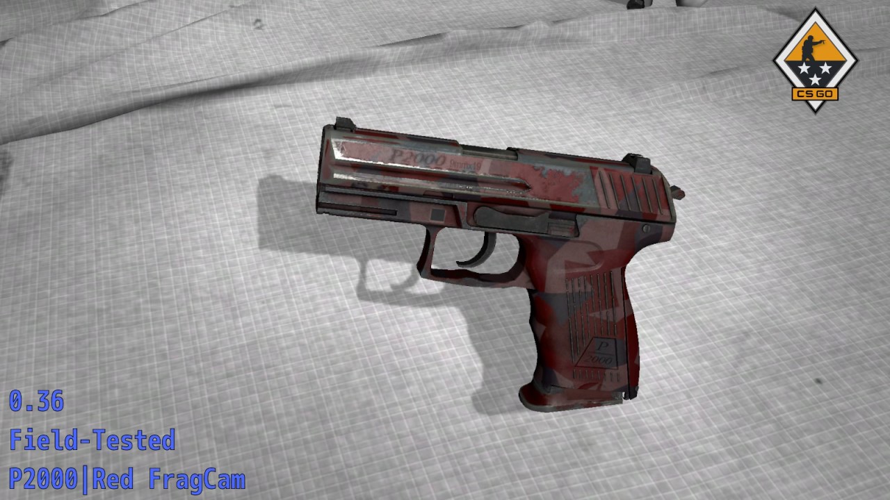 P2000 Red FragCam - Skin Wear Preview