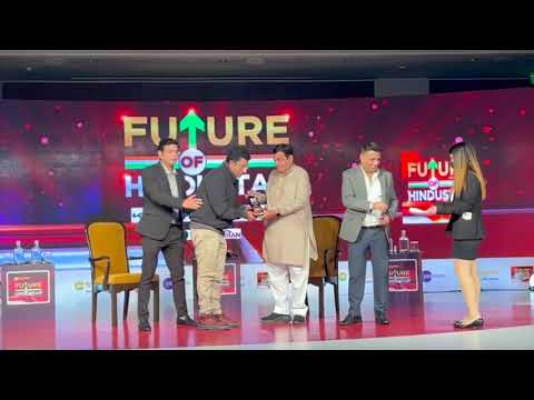 Nitin Gadkari Ji facilitates Future of Hindustan Award to Dr Ritesh Malik