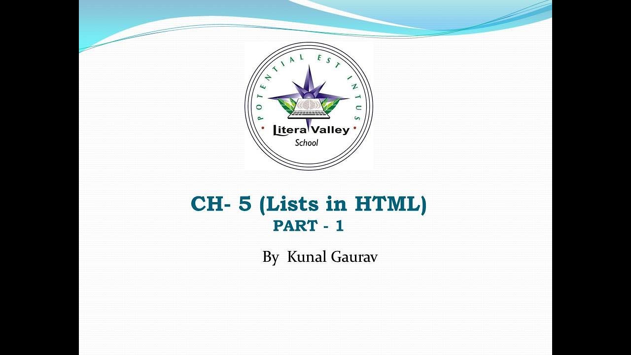 Grade_8_CH 5 More on HTML(part 1) - YouTube