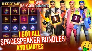 FREE FIRE SPACE SPEAKERS ROYAL EVENT - FREE | NEW BUNDLE| STAGE TIME EMOTE |SPACE SPEAKER NEW BUNDLE